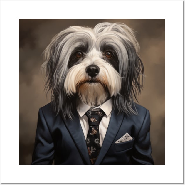 Havanese Dog in Suit Wall Art by Merchgard